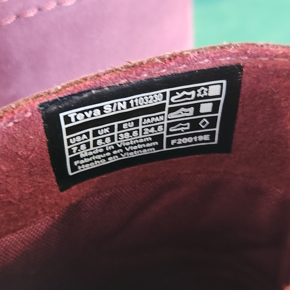 Teva Anaya Bootie Chelsea Boots - Waterproof Suede Leather Purple 💜 - Picture 9 of 11